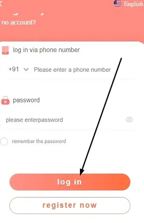 click login button